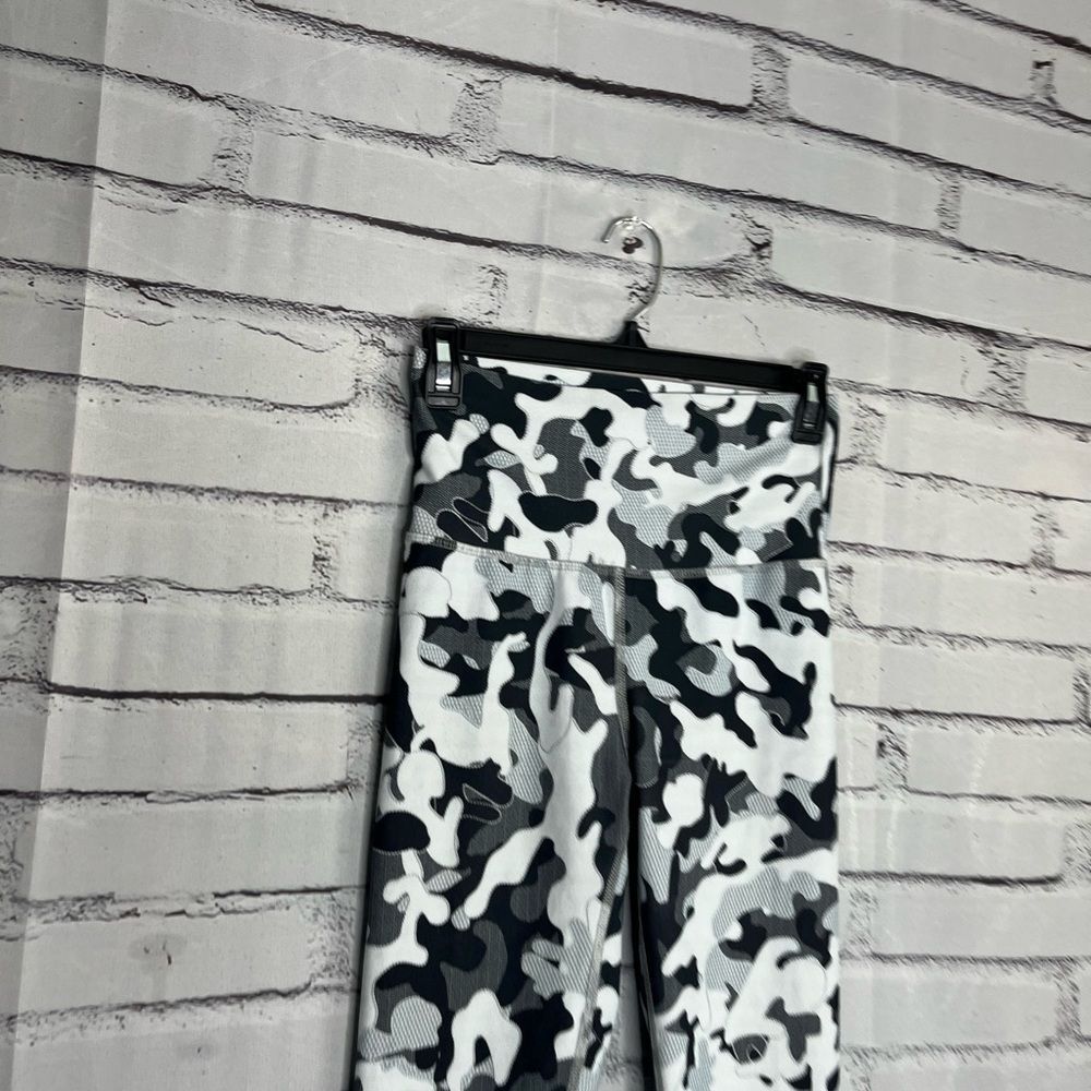 Evolution and Creation Black White Abstract Leggings SZ S High Waist Y2K Yoga - Picture 3 of 13